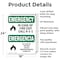 Signmission Exit Sign, Aluminum, 18 in W, 24 in H, In Case Of Fire Exit Call 9-1-1 Bilingual OS-2PACK-EM-A-1824-L-10339 - alternate 4